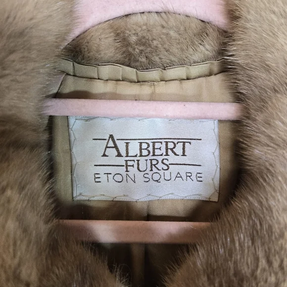 Vtg 70s  Mink Front Sweater Jacket Albert Furs - Picture 8 of 13